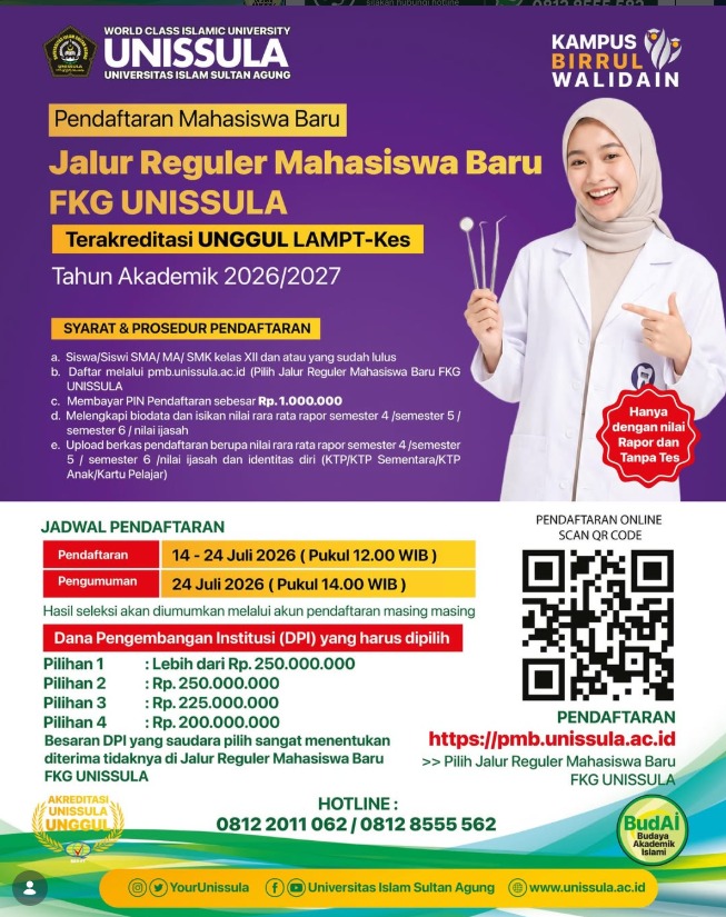 Flyer Penerimaan Mahasiswa Baru Sarjana Kedokteran Gigi